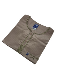 Qamis Saoudien à Col - Tissu Glacé Bleu Ciel - Style Haramain ou Daffah -Afaq