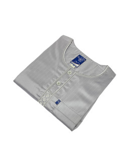 Qamis Ikaf Kids Gris Clair GlacéManche Longue - Arabie Saoudite