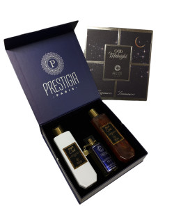 Coffret Oud Midnight - Extrait de Parfum,Gel Douche, Lait pour le Corps - Mixte Homme - Prestigia