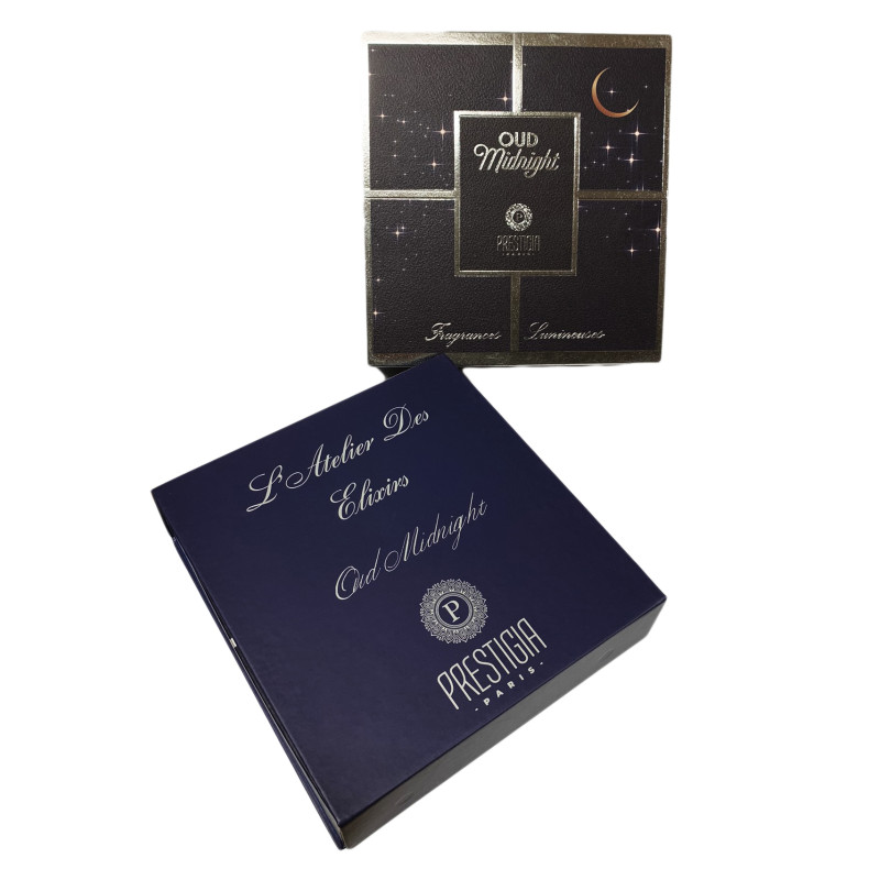 Coffret Oud Midnight - Extrait de Parfum,Gel Douche, Lait pour le Corps - Mixte Homme - Prestigia Coffret Oud Midnight - Extrait de Parfum,Gel Douche, Lait pour le Corps - Mixte Homme - Prestigia