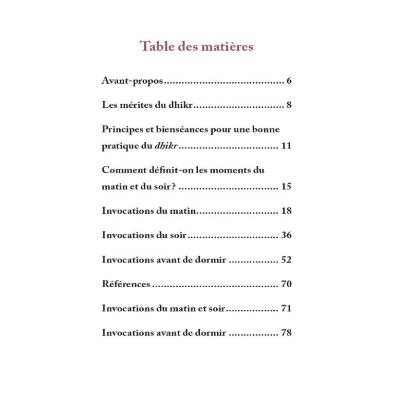 Le Dhikr du Matin et du Soir tiré du Coran et de la Sunna - Sa‘îd al-Qahtânî - Blanc - Edition Al Hadith