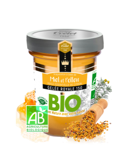 Miel et Pollen et Gelée Royale Bio - 250 gr - Maison Crétet