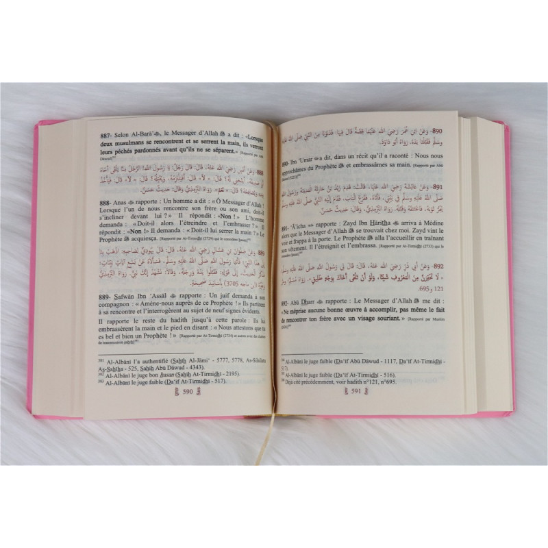 Riyâd As-Salihine de l'Imam Al Nawawi - Rose Clair - De Poche - Les Jardins des Vertus - Edition Orientica