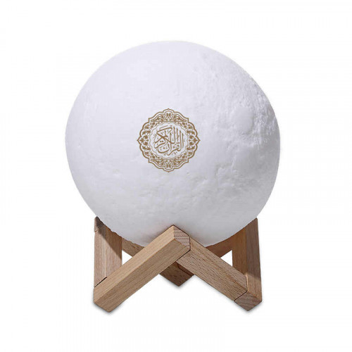 Veilleuse Lune Coranique MP3 - Bluetooth et Télécommande - Moon Lamp Qur'an - Equantu