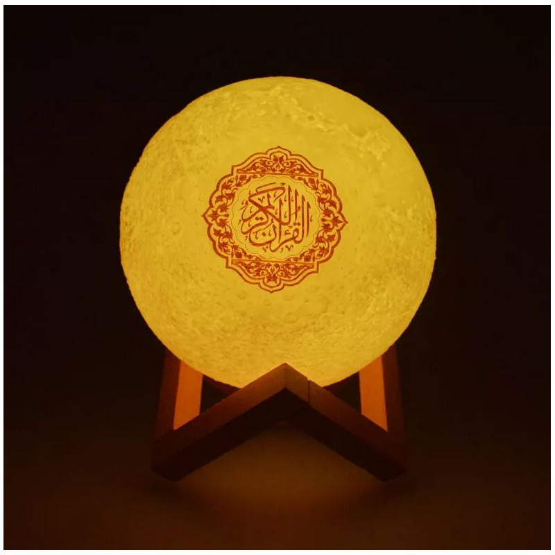 Veilleuse Lune Coranique MP3 - Bluetooth et Télécommande - SQ-168 Moon Lamp Qur'an - Equantu