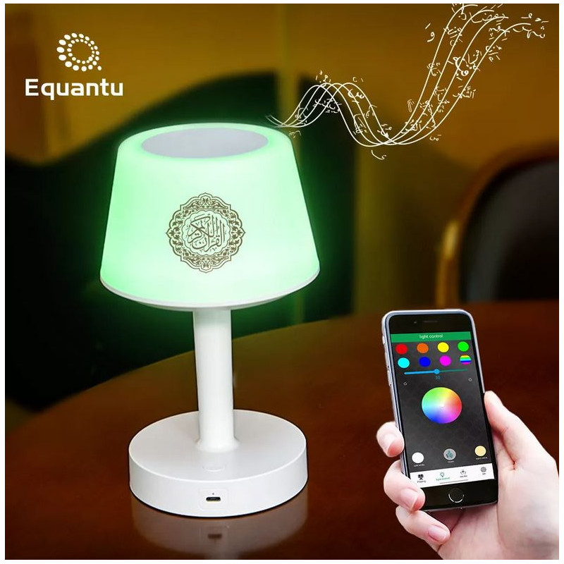 Veilleuse Lampe Azan +6000 Cities - Coranique MP3 - Bluetooth et Télécommande - SQ-917 Lamp Qur'an - Equantu