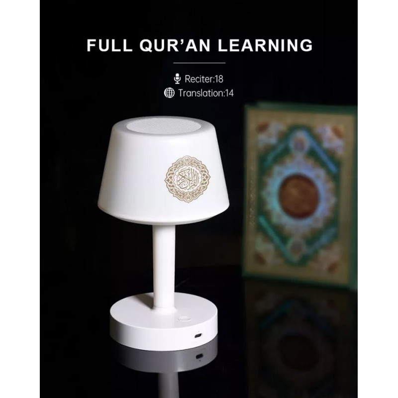 Veilleuse Lampe Azan +6000 Cities - Coranique MP3 - Bluetooth et Télécommande - SQ-917 Lamp Qur'an - Equantu