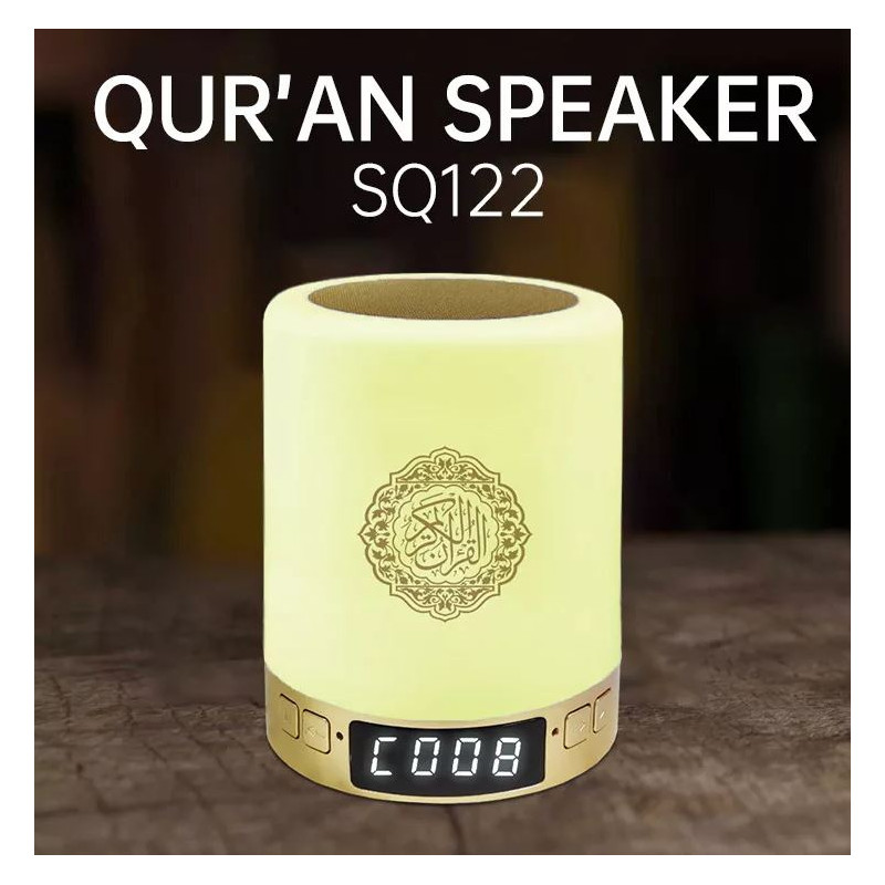 Veilleuse Azan +6000 Cities - Coranique MP3 - Bluetooth et Télécommande - SQ-112 Lamp Qur'an - Equantu