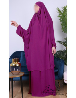 JIlbab 2 Pièces - Framboise - Microfibre Léger - Jamila