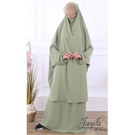 JIlbab 2 Pièces -Rose Nude - Microfibre Léger - Jamila