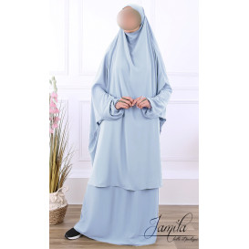 JIlbab 2 Pièces - Bleu Pastel - Microfibre Léger - Jamila