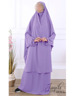 JIlbab 2 Pièces - Lila - Microfibre Léger - Jamila