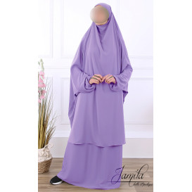 JIlbab 2 Pièces - Lila - Microfibre Léger - Jamila