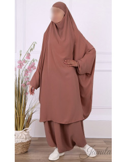 JIlbab 2 Pièces Sarouel - Terra - Microfibre Léger - Jamila