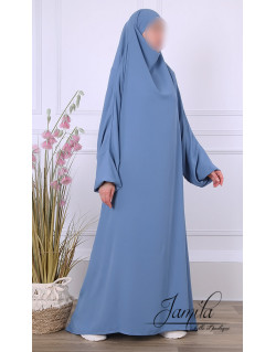 JIlbab 1 Pièce - Bleu Horizon - Microfibre Léger - Jamila