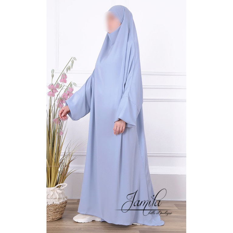 JIlbab 1 Pièce - Noir - Microfibre Léger - Jamila