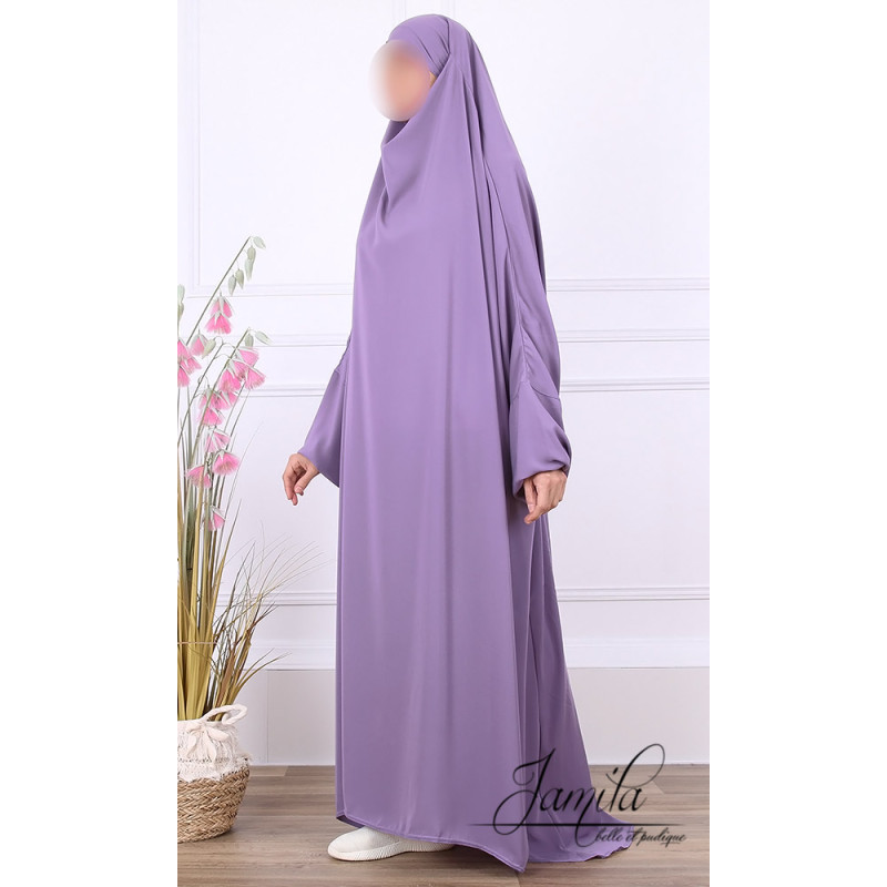 JIlbab 1 Pièce - Lila - Microfibre Léger - Jamila