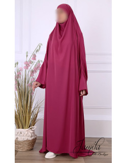 JIlbab 1 Pièce - Framboise - Microfibre Léger - Jamila