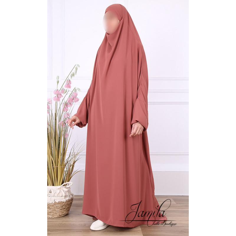 JIlbab 1 Pièce - Noir - Microfibre Léger - Jamila