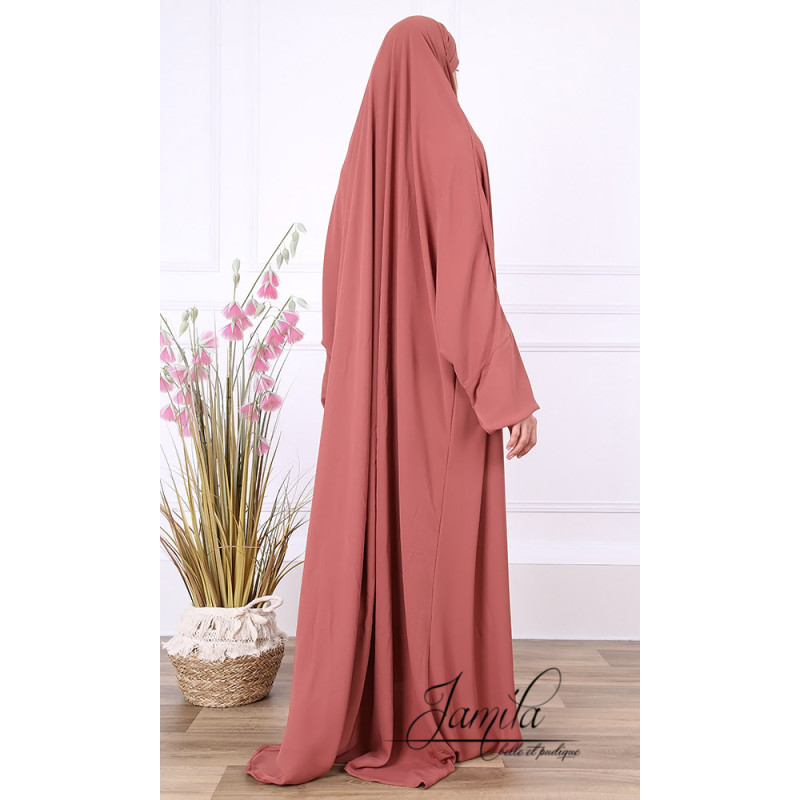 JIlbab 1 Pièce - Noir - Microfibre Léger - Jamila