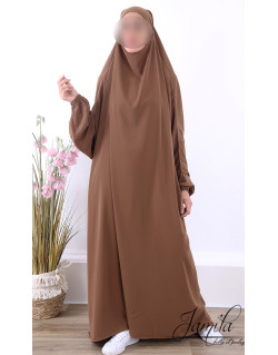 JIlbab 1 Pièce - Capuccino - Microfibre Léger - Jamila