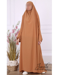 JIlbab 1 Pièce - Caramel - Microfibre Léger - Jamila