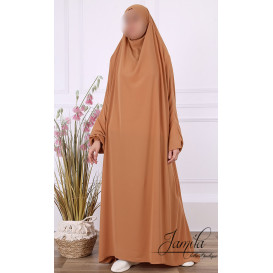 JIlbab 1 Pièce - Caramel - Microfibre Léger - Jamila