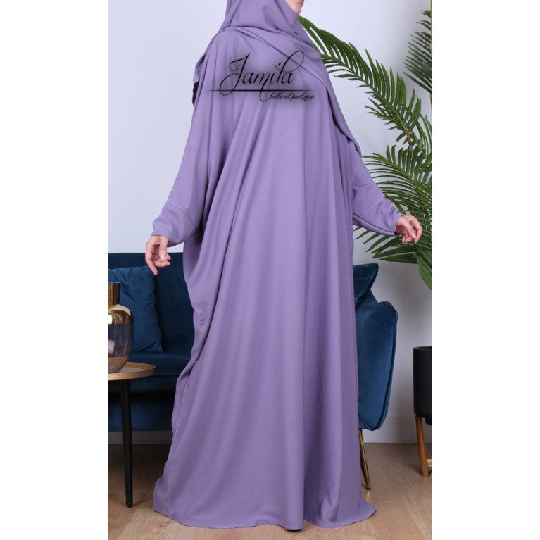 Abaya Papillon - Lila - Microfibre Léger - Jamila