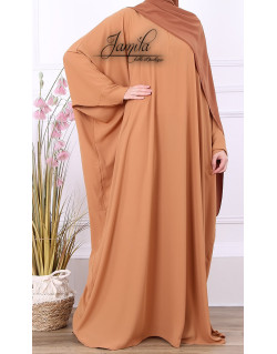 Abaya Papillon - Caramel - Microfibre Léger - Jamila