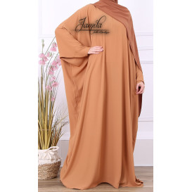 Abaya Papillon - Caramel - Microfibre Léger - Jamila