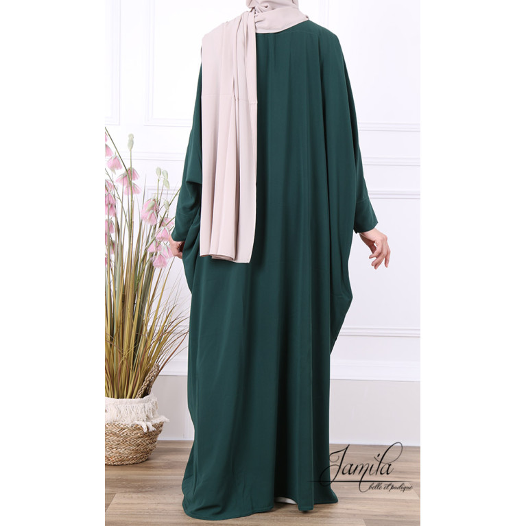 Abaya Papillon - Vert Eau - Microfibre Léger - Jamila