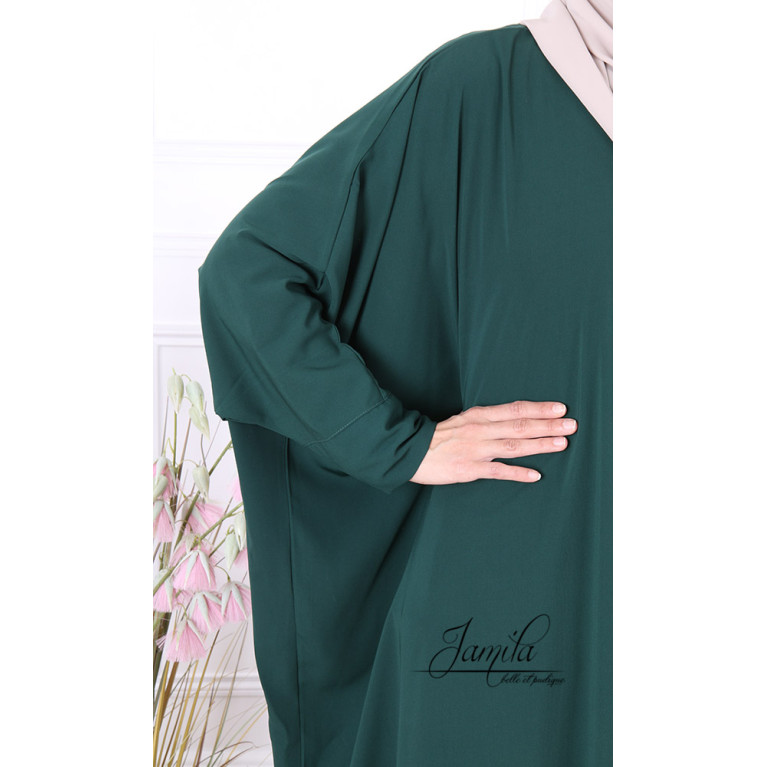 Abaya Papillon - Vert Eau - Microfibre Léger - Jamila