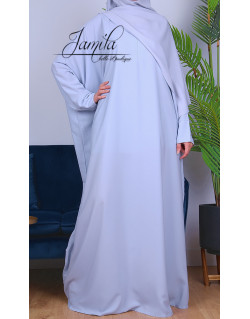 Abaya Papillon - Bleu Pastel - Microfibre Léger - Jamila