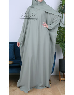 Abaya Papillon - Vert Pastel - Microfibre Léger - Jamila