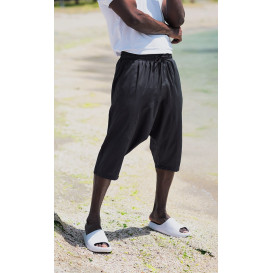 Sarouel Short de Plage sans Lycra - Noir - Qaba'il