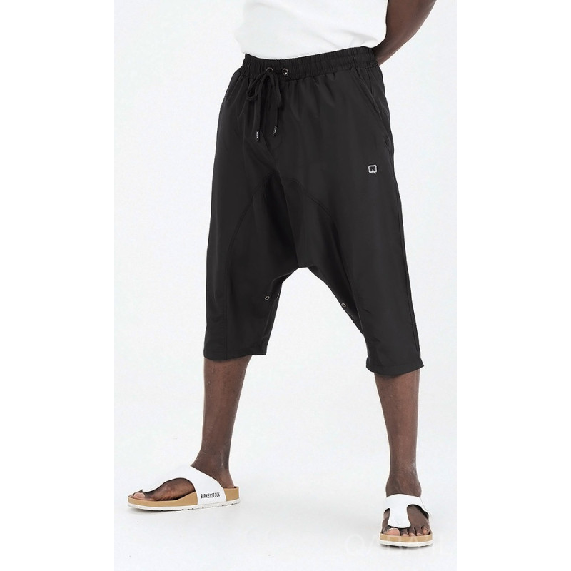 Sarouel Short de Plage sans Lycra - Noir - Qaba'il