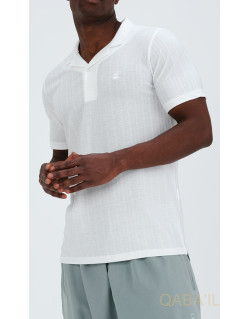 Polo ALDO - Col Italien - Blanc - Qaba'il : Manches Courtes