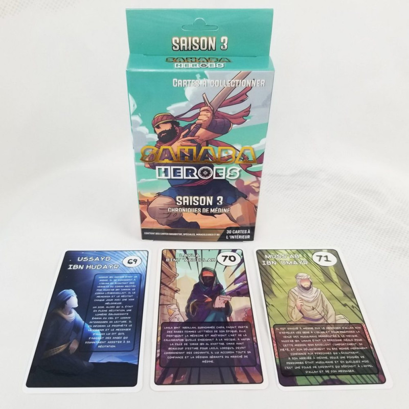 Pack de 30 Cartes Sahaba Heroes - Saison 3 - Wibi Trading LLC