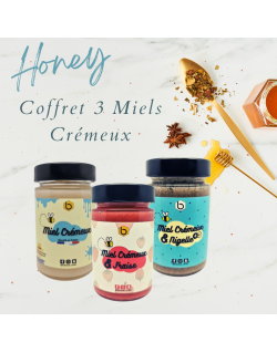 Coffret 3 Miels Crémeux - 100% Naturel - 250 g - Beelal