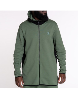 Sweat Capuche Zipper GS12 - Kaki et Noir- Dc Jeans