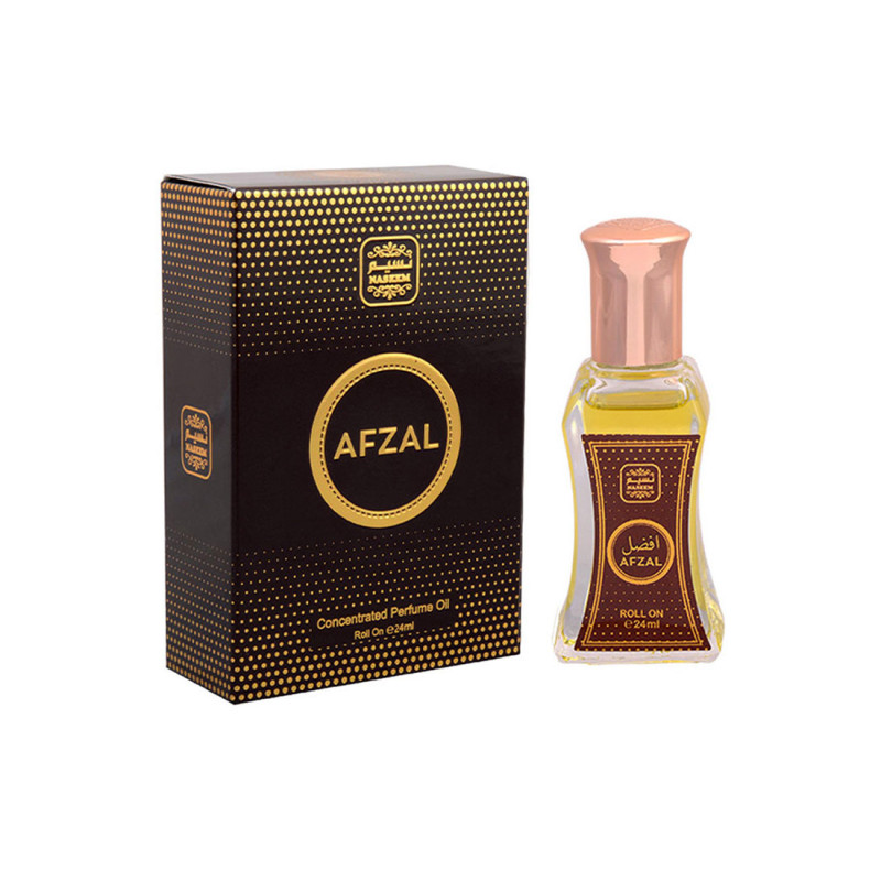 Musc Afzal - Parfum de Dubaï : Mixte - Extrait de Parfum Sans Alcool - Naseem - 24 ml Musc Afzal - Parfum de Dubaï : Mixte - Extrait de Parfum Sans Alcool - Naseem - 24 ml