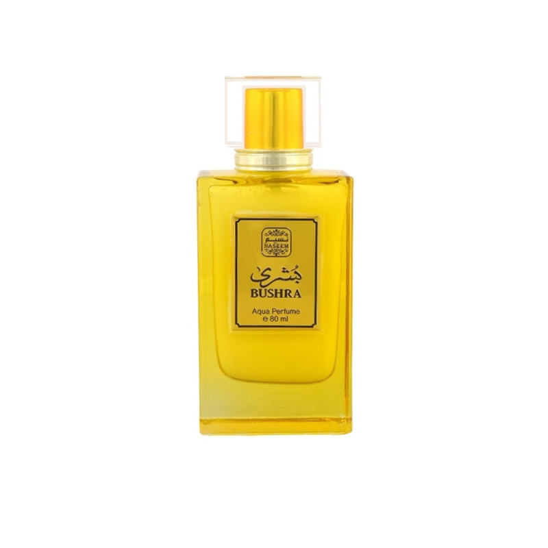Spray Bouchra / Bushra - Parfum de Dubaï : Mixte - Aqua Parfum Sans Alcool - Naseem - 80 ml Spray Bouchra / Bushra - Parfum de Dubaï : Mixte - Aqua Parfum Sans Alcool - Naseem - 80 ml
