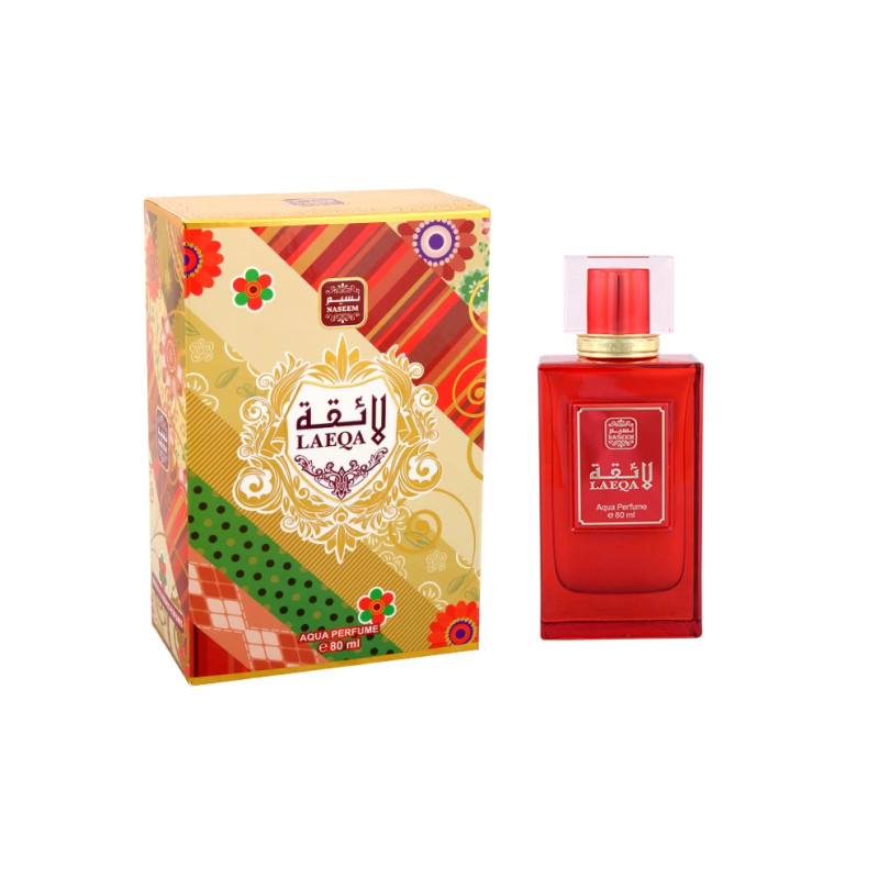 Spray Laeqa - Parfum de Dubaï : Mixte - Aqua Parfum Sans Alcool - Naseem - 80 ml Spray Laeqa - Parfum de Dubaï : Mixte - Aqua Parfum Sans Alcool - Naseem - 80 ml