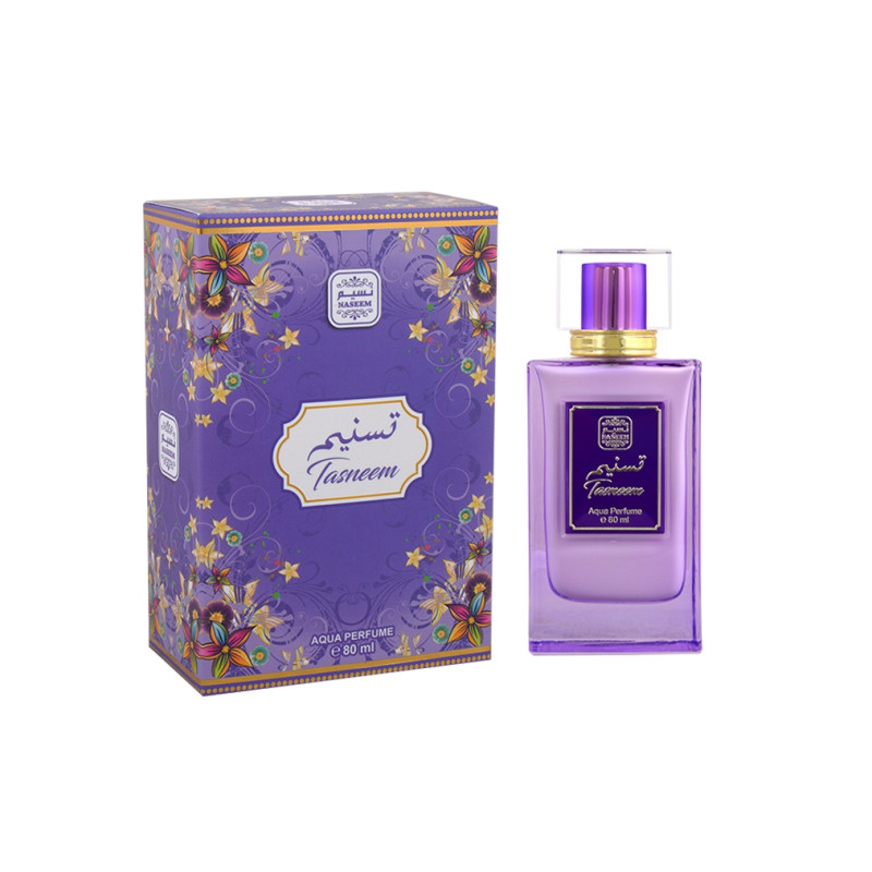Spray Tasneem - Parfum de Dubaï : Mixte - Aqua Parfum Sans Alcool - Naseem - 80 ml Spray Tasneem - Parfum de Dubaï : Mixte - Aqua Parfum Sans Alcool - Naseem - 80 ml