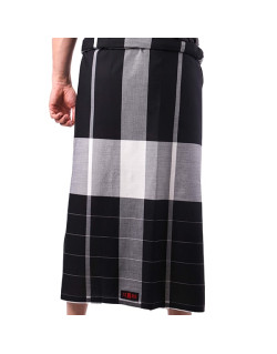 Izar Cassican, Sarong ou Pagne à Bandes Noir et Gris - Izare