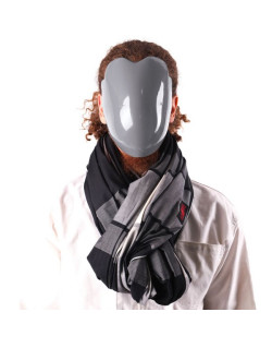 Izar Myna, Sarong ou Pagne à Bandes Noires, Blanches et Grises - Izare