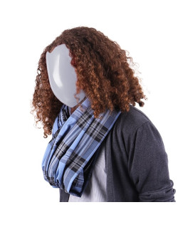 Izar Tangara, Sarong ou Pagne à Carreaux Bleu Gris - Izare