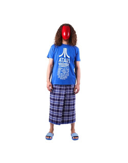 Izar Ultra Marine, Sarong ou Pagne à Carreaux Bleu Marine - Izare
