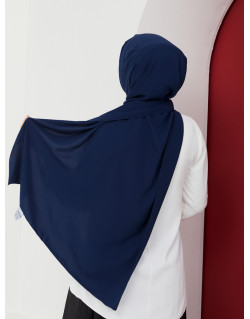 Hijab soie de médine bleu marine