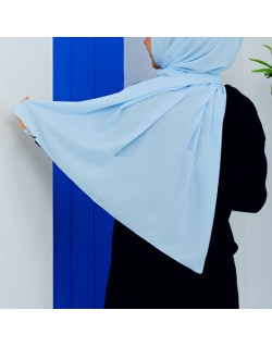 Voile Soie de Médine - Bleu Ciel - Hijab, Foulard, Châle pour Femme - Sedef